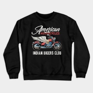 Vintage american motorcycle indian bikers old club Crewneck Sweatshirt